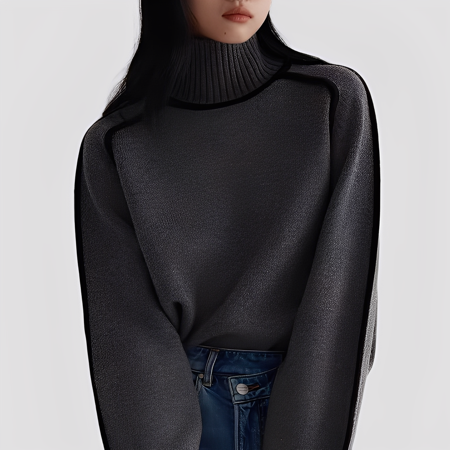 Azalea - Women's sweater with wide and elegant turtleneck collar