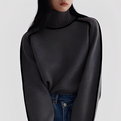 Azalea - Women's sweater with wide and elegant turtleneck collar