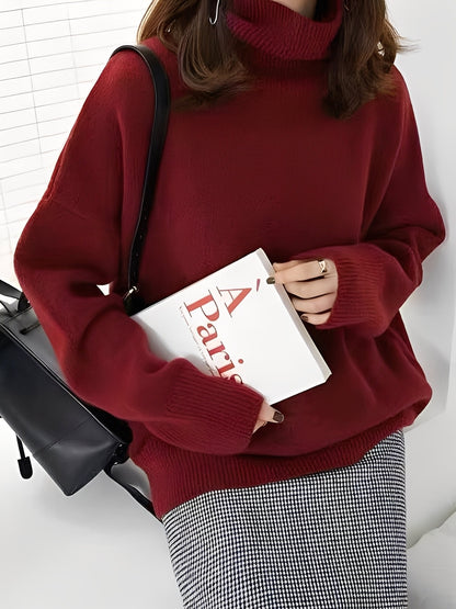 Adrienne - Pull à col roulé en cachemire, chic et spacieux