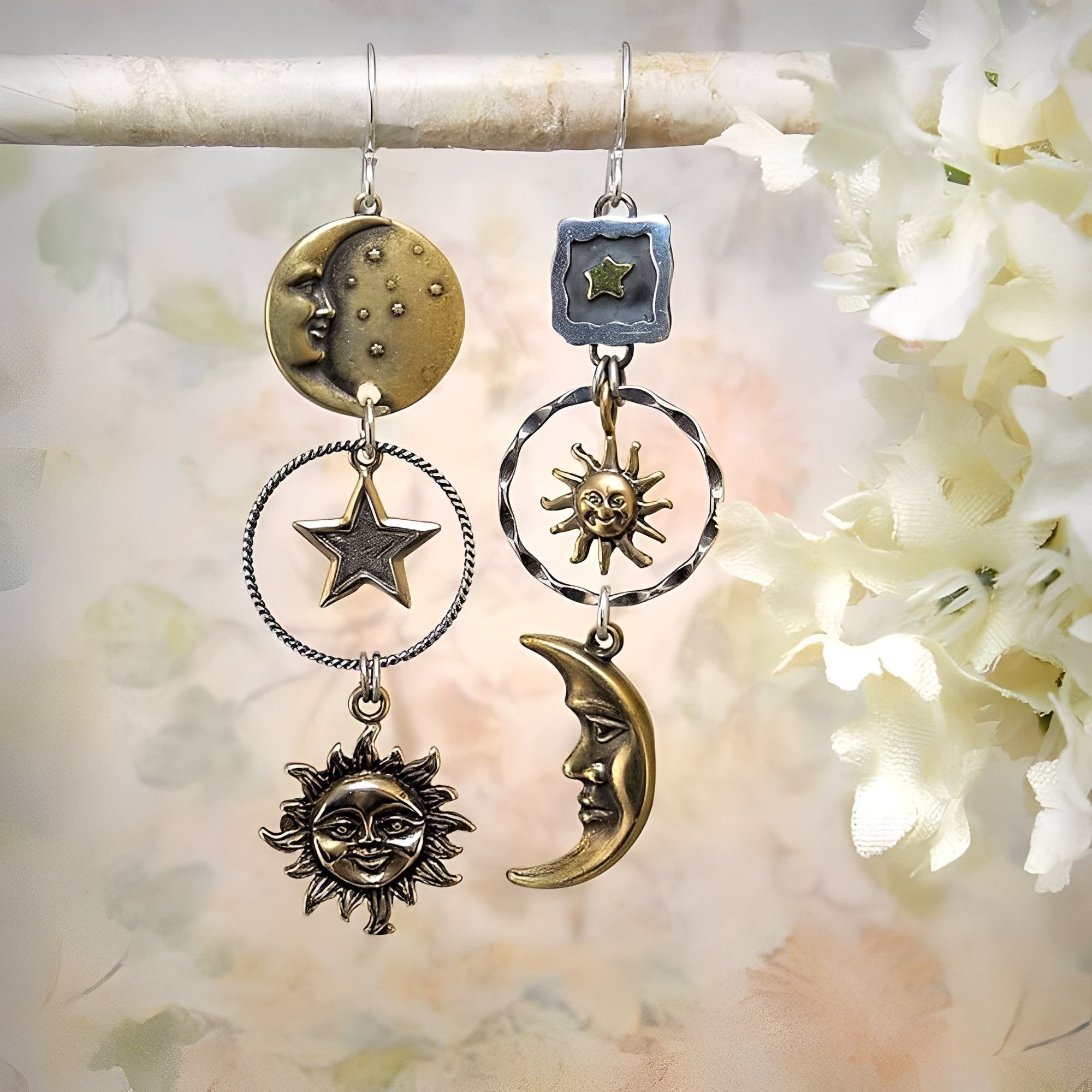 Janna – Boucles d'oreilles soleil et lune