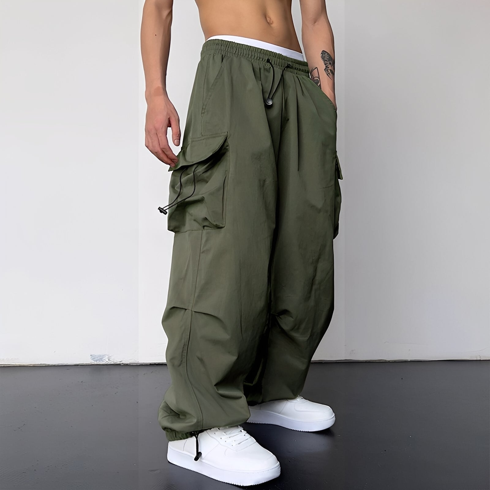 Kaleb - Pantalon cargo baggy tendance pour hommes