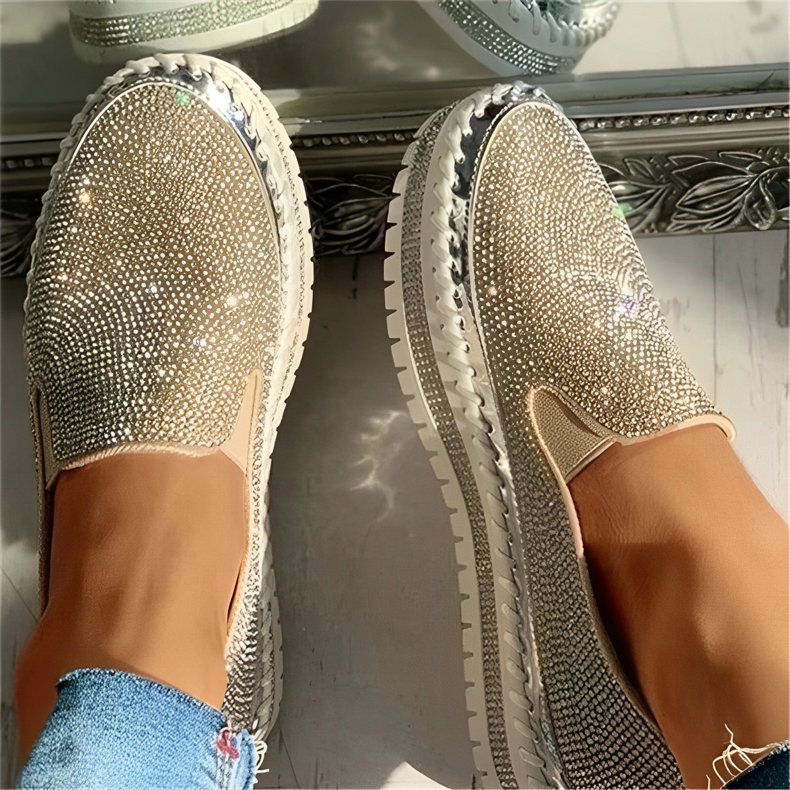 Candy Gem - Mocassins aux éclats de diamant