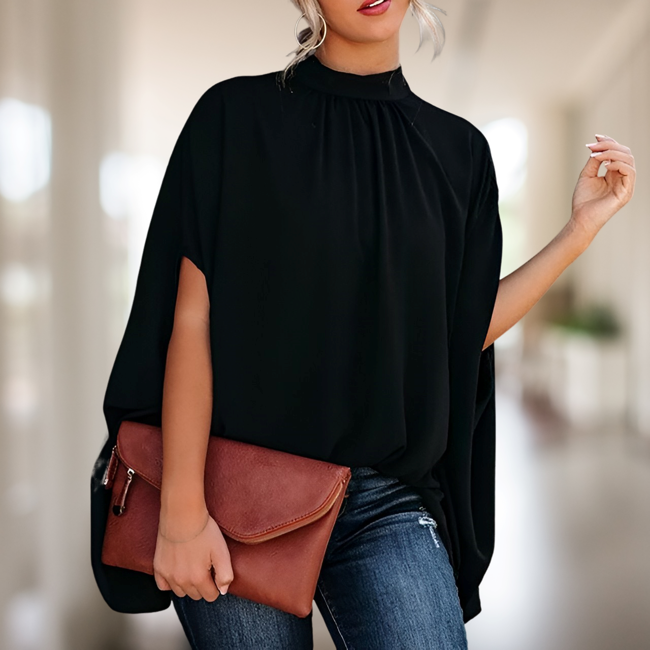 Adrion - Blouse élégante avec coupe évasée