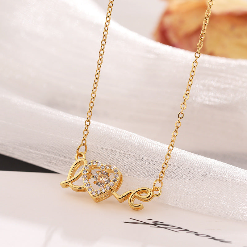 Love Spelled - Collier avec pendentif d'amour