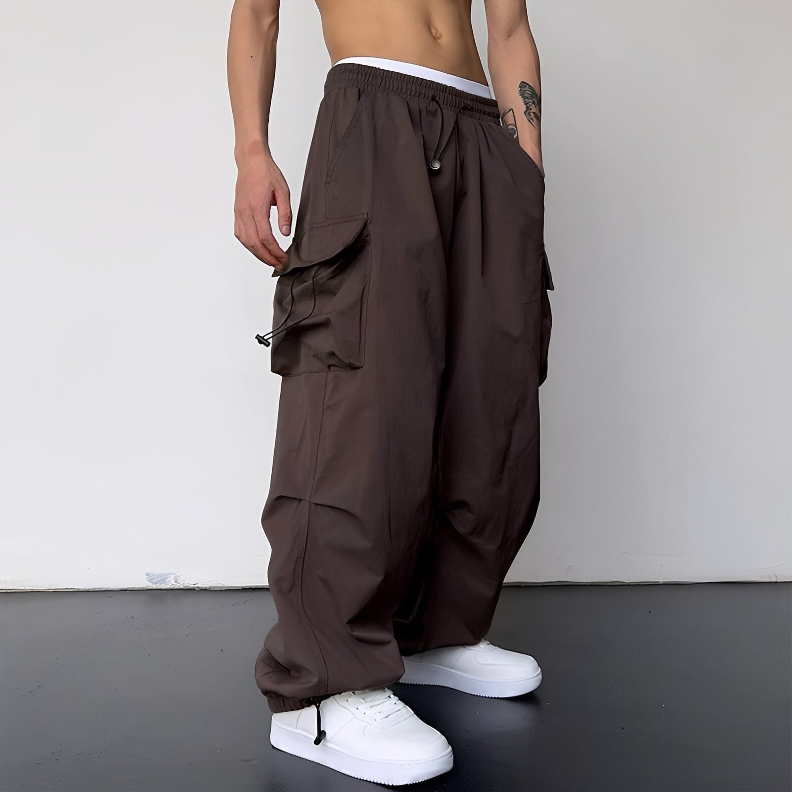 Kaleb - Pantalon cargo baggy tendance pour hommes