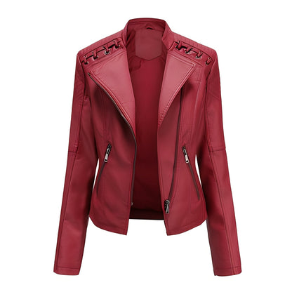 Inès - Refined leather jacket for women