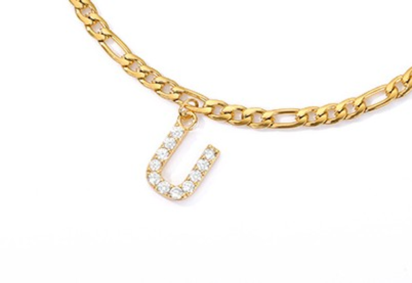 Cheville avec Initiale - Bracelet de cheville avec votre initiale