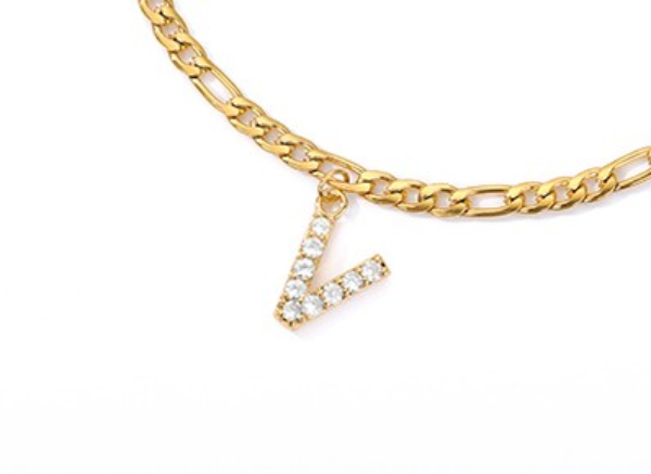 Cheville avec Initiale - Bracelet de cheville avec votre initiale