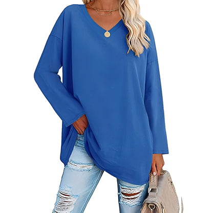 Laëtitia - Loose and elegant long-sleeved blouse for women