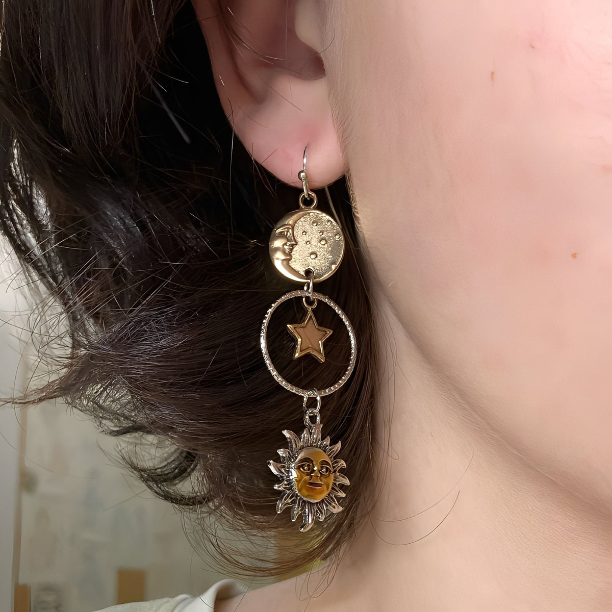 Janna – Boucles d'oreilles soleil et lune