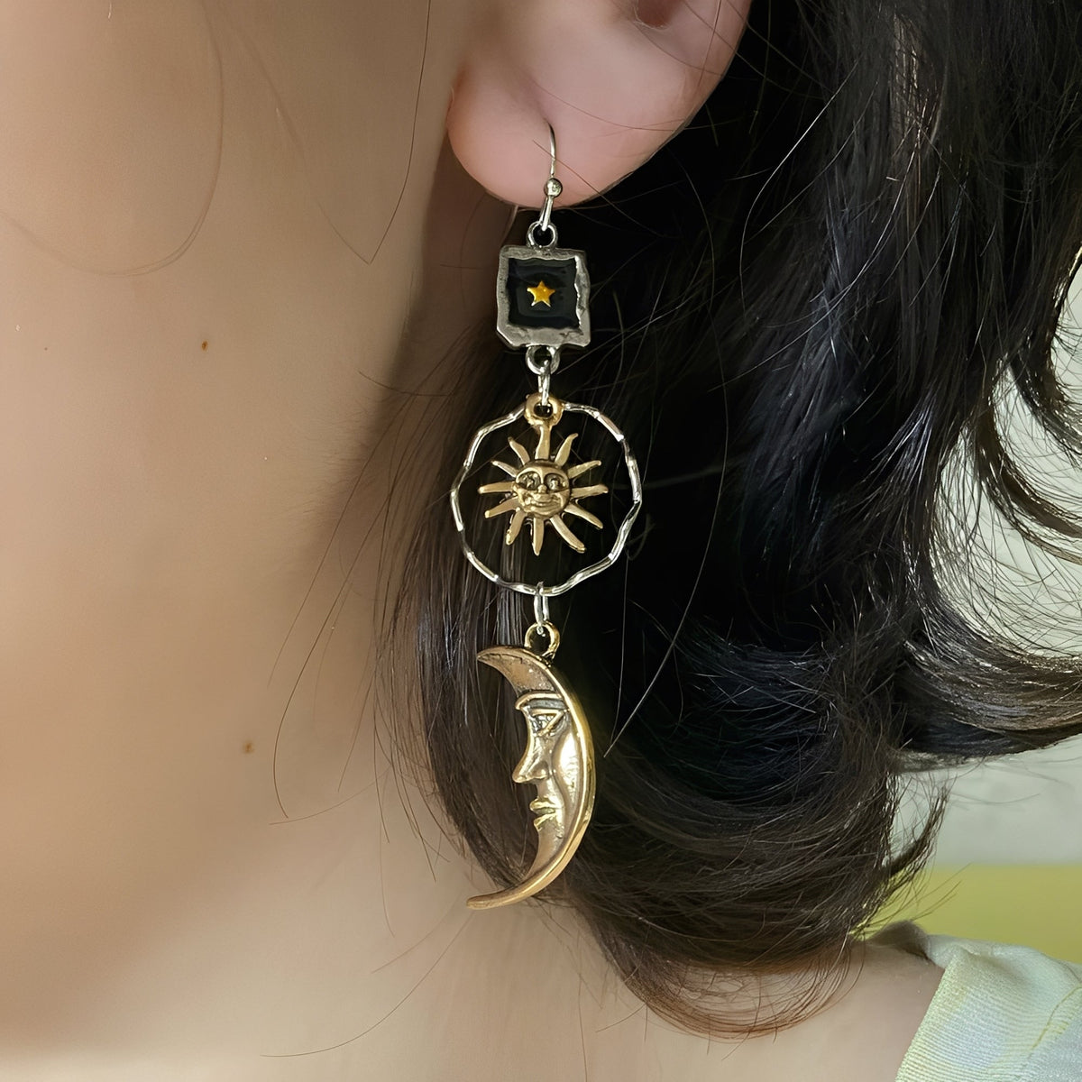 Janna – Boucles d'oreilles soleil et lune