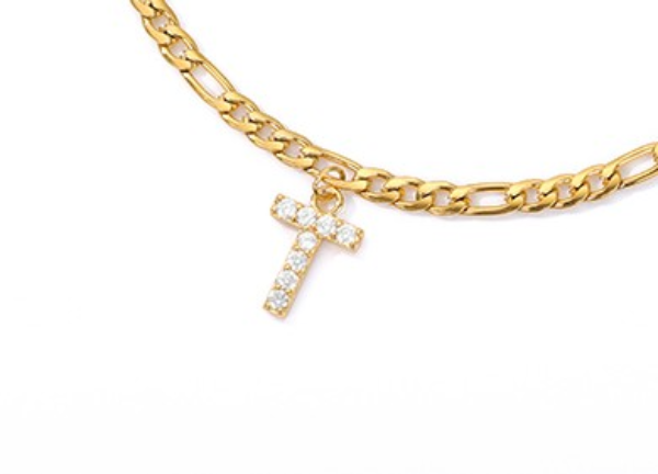 Cheville avec Initiale - Bracelet de cheville avec votre initiale