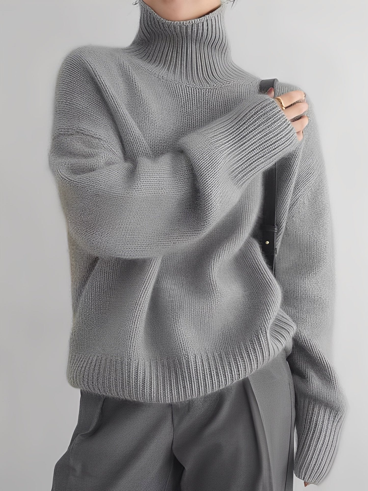 Yvette - Pull en cachemire à col roulé pour femme
