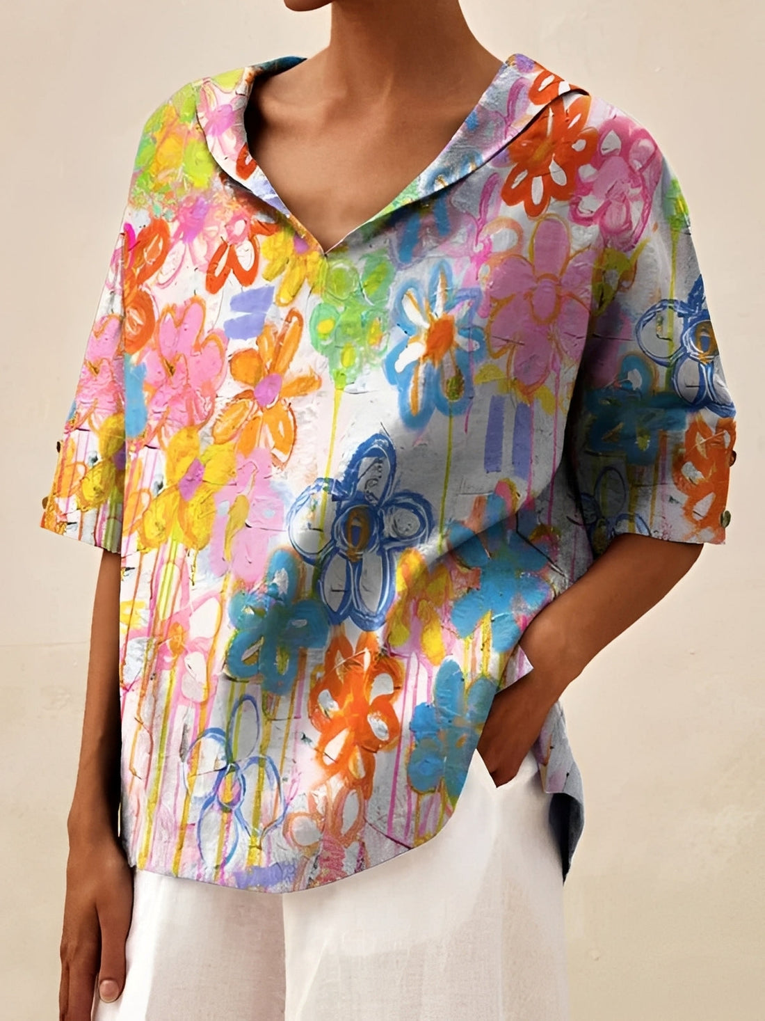 Angie - Blouse décontractée et ample pour femmes