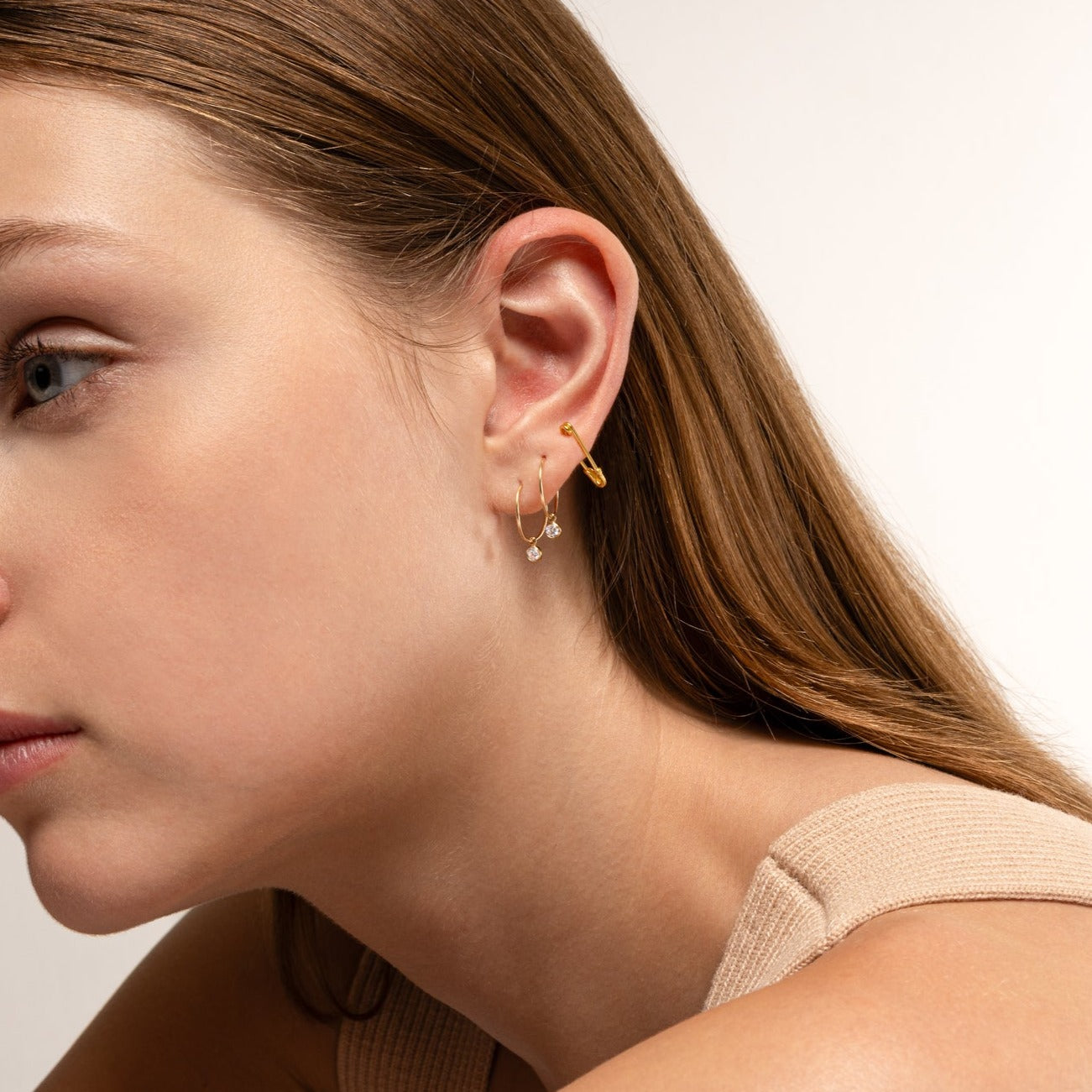 Eden - Petites boucles d'oreilles de sécurité