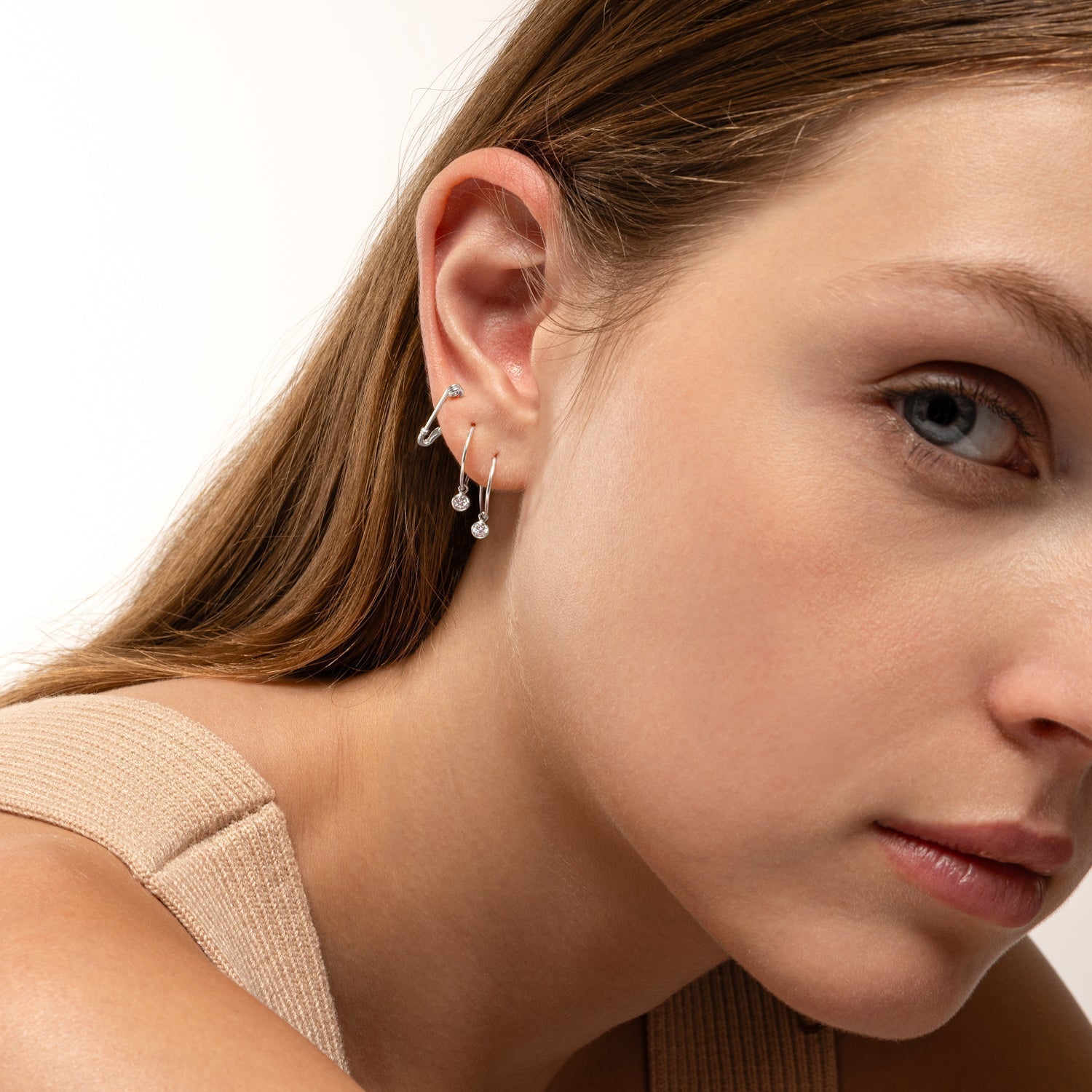 Eden - Petites boucles d'oreilles de sécurité