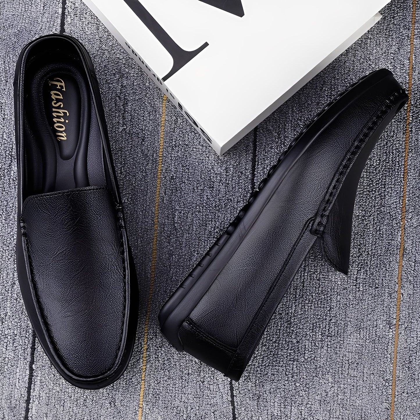 Seward - Mocassins en cuir pour hommes, décontractés et formels