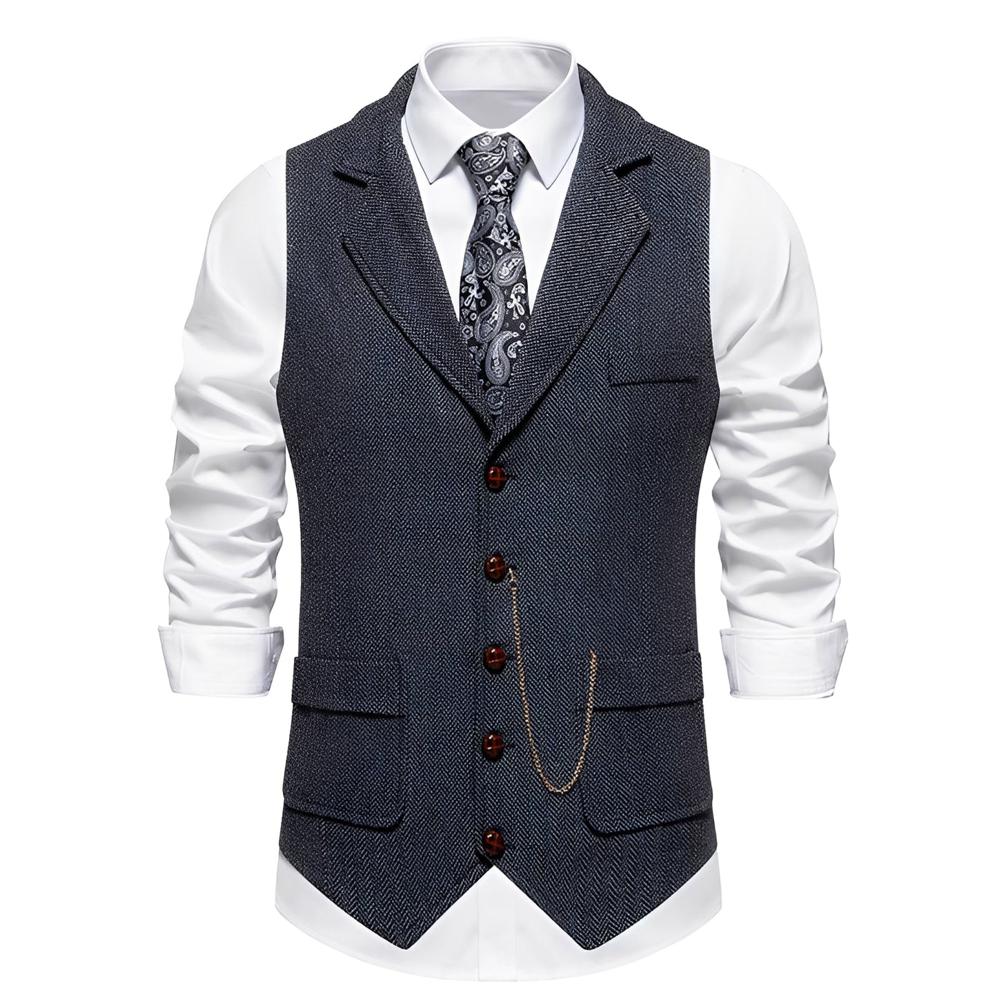 Luther - Blazer classique motif chevrons pour hommes