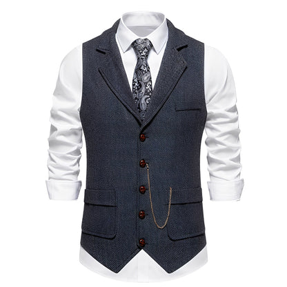 Luther - Blazer classique motif chevrons pour hommes