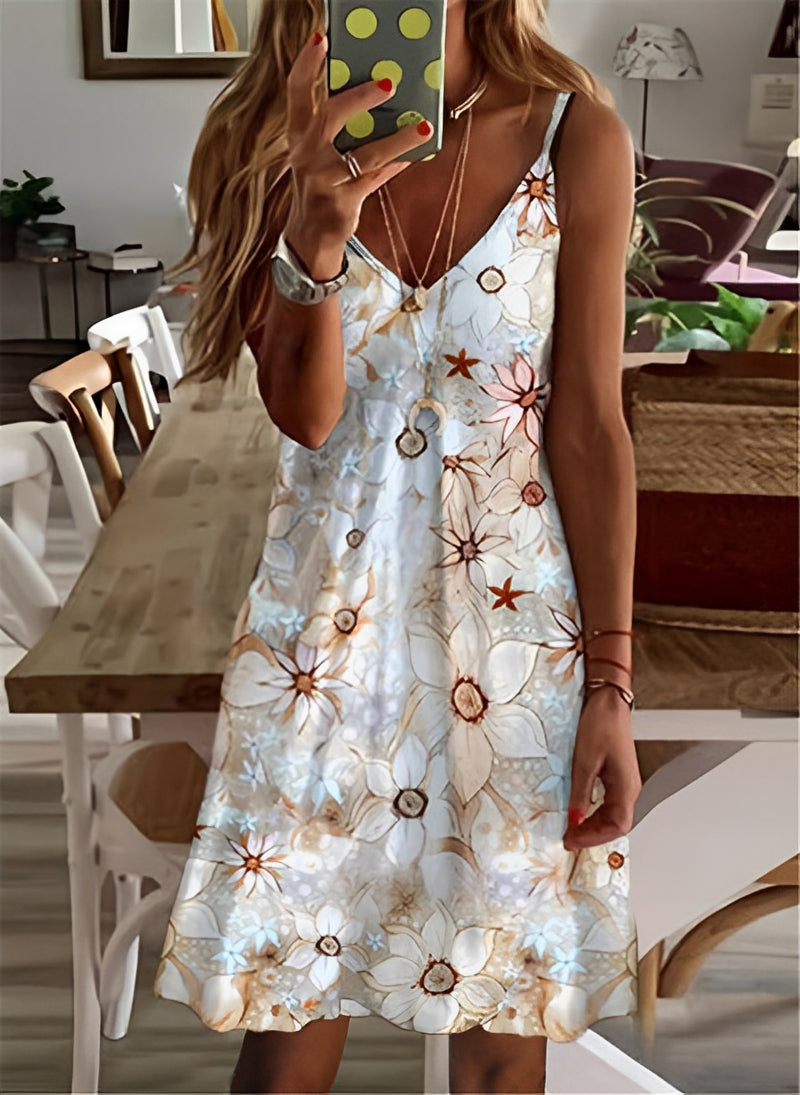 Brittni - Robe pour femmes à escote en V et couleurs variées