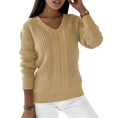 Georgia - Elegant women's sweater with V-neck