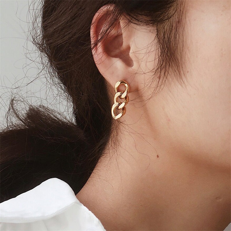 Lee - Boucle d'oreille en chaîne d'or