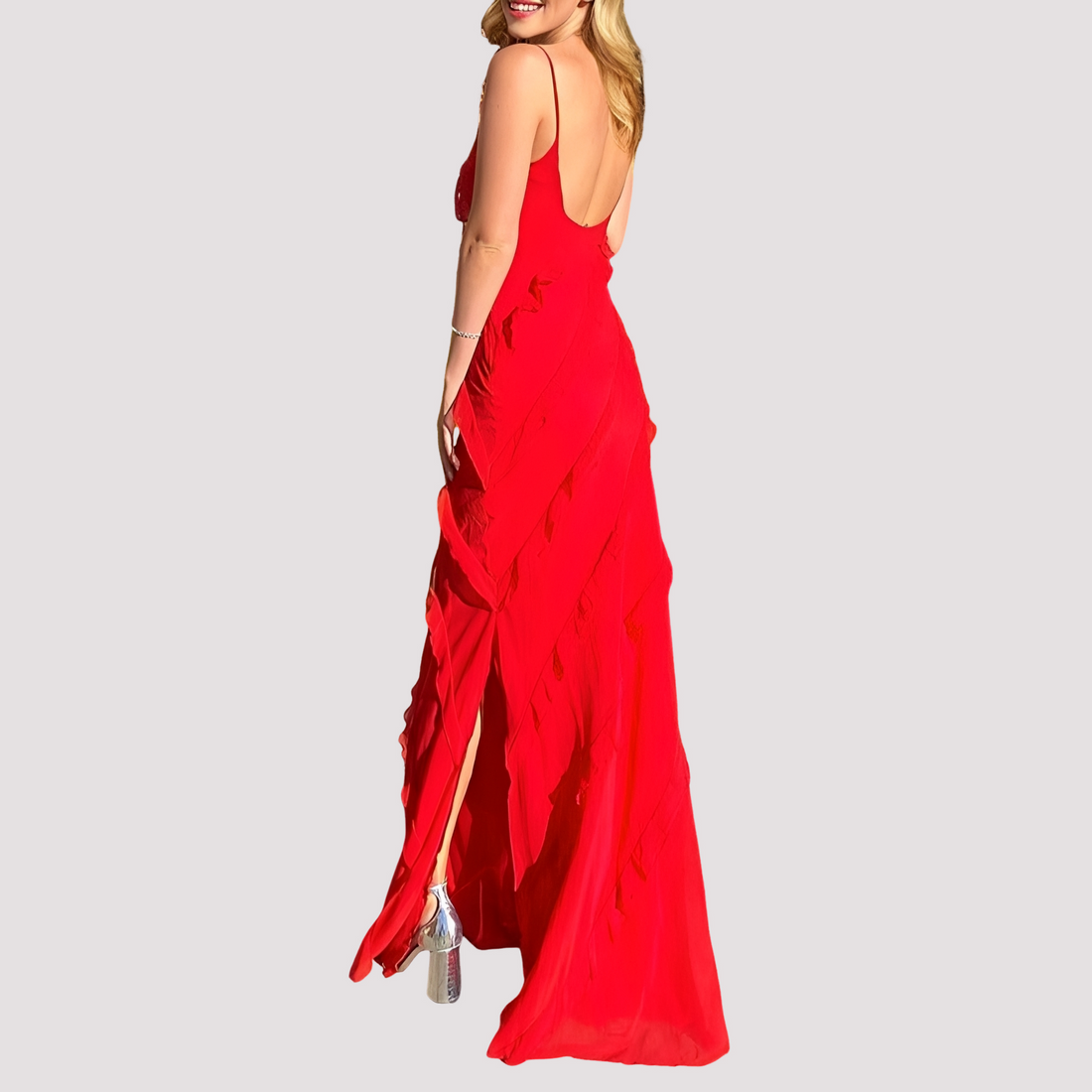 Micah - Robe maxi à volants élégante