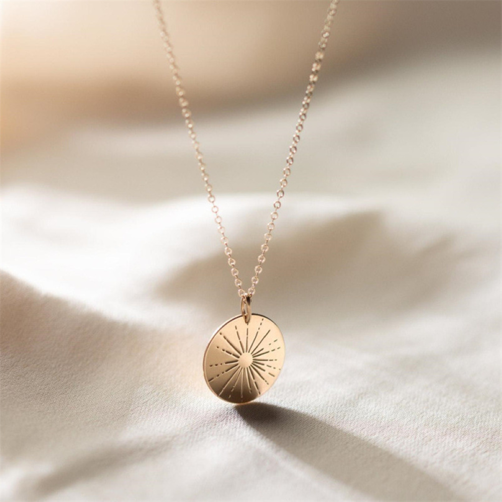 Collier de rayon de soleil - Collier avec petits pendentifs de soleil