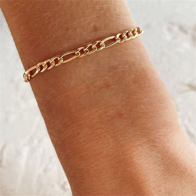 Saturn - Bracelet en chaîne dorée