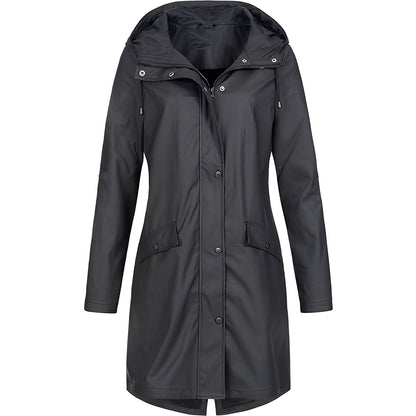 Jessica - Long manteau imperméable pour femmes, polyvalent