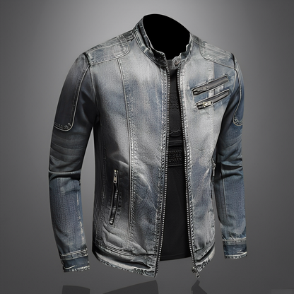 Lucas - Blouson en denim chic avec poches pour hommes