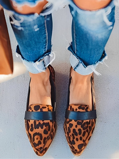 Christal - Jolis mocassins en daim à bout pointu pour femmes