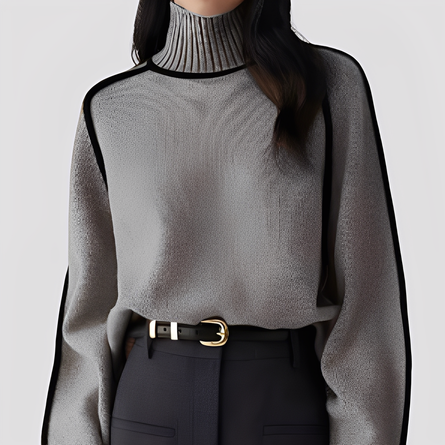 Azalea - Women's sweater with wide and elegant turtleneck collar