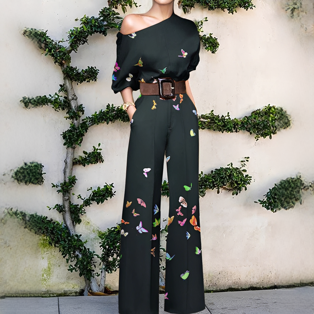 Chandrine - Combinaison large à coupe asymétrique pour femme