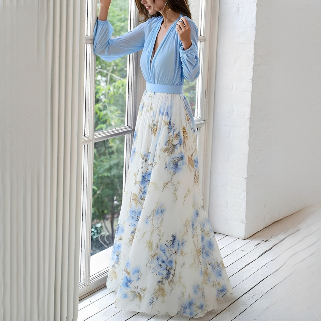 Mitchellie - Robe chic pour femme à décolleté en V