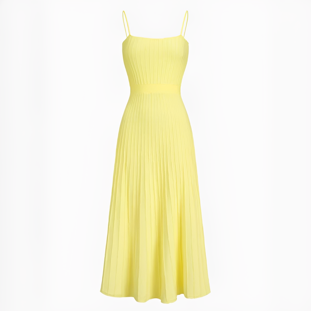Pheobie - Robe Midi Élégante et Plissée