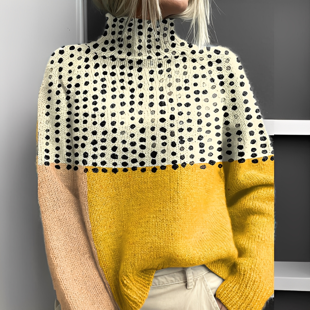 Olivia - Comfortable women's sweater with a turtleneck collar