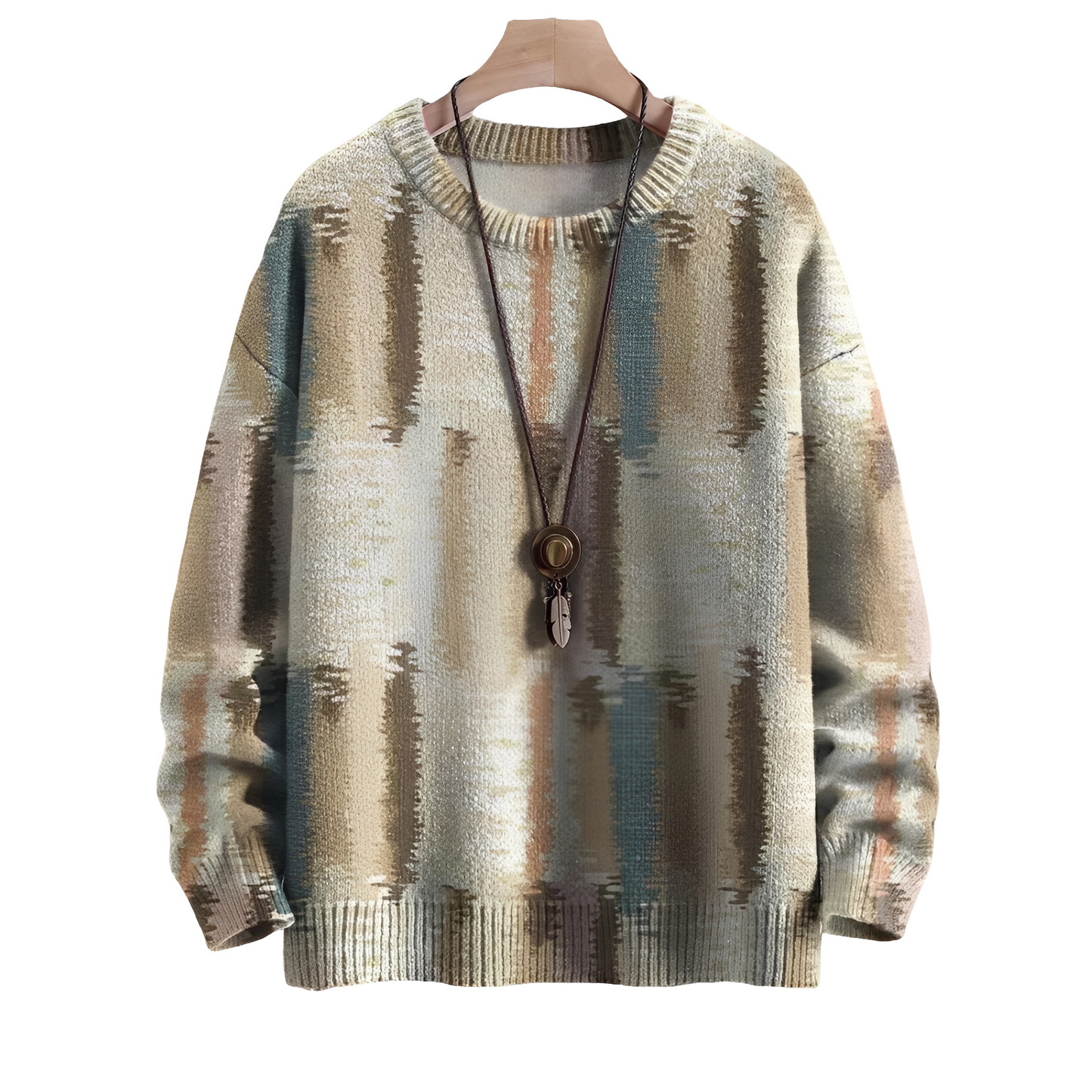 Eugene - Gestreifter Wollpullover für Herren in Mode