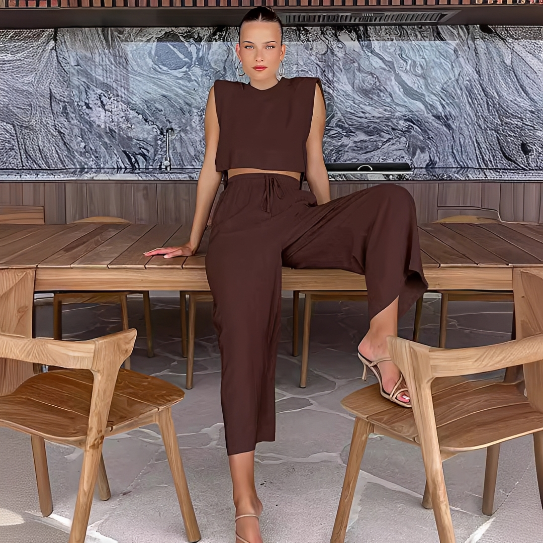 Meavel - Ensemble élégant avec pantalon large et haut