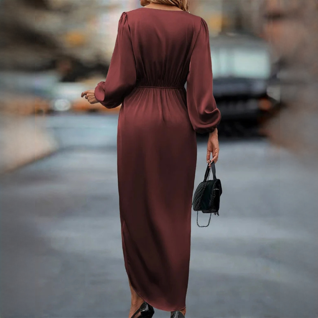 Leona - Robe élégante à manches longues