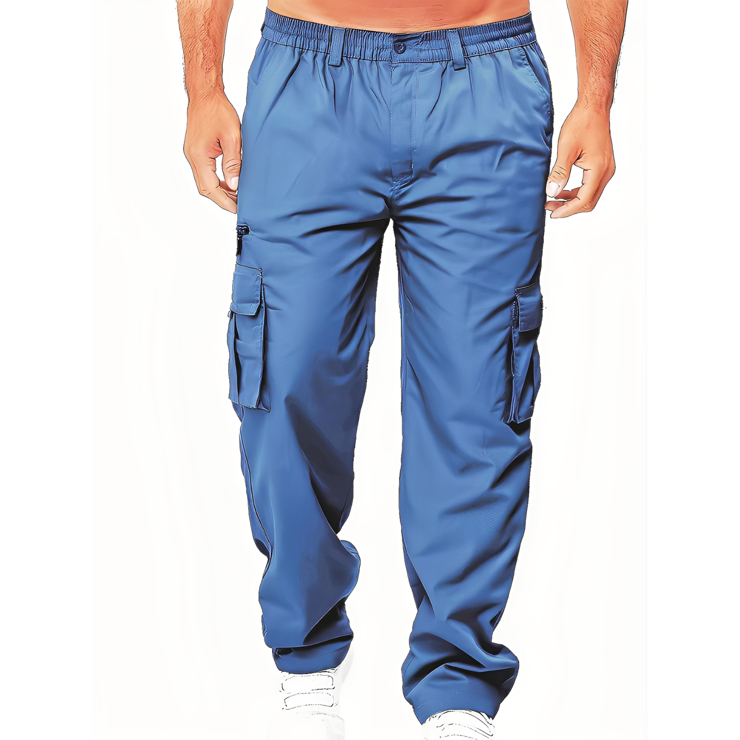 Randolf - Pantalon cargo large et relax pour hommes