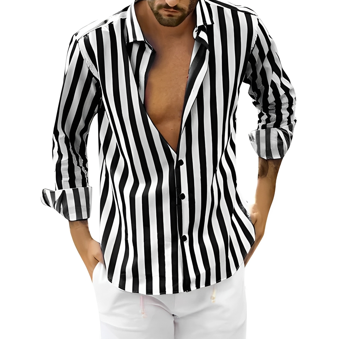 Roldan - Chemise d'été pour homme à rayures