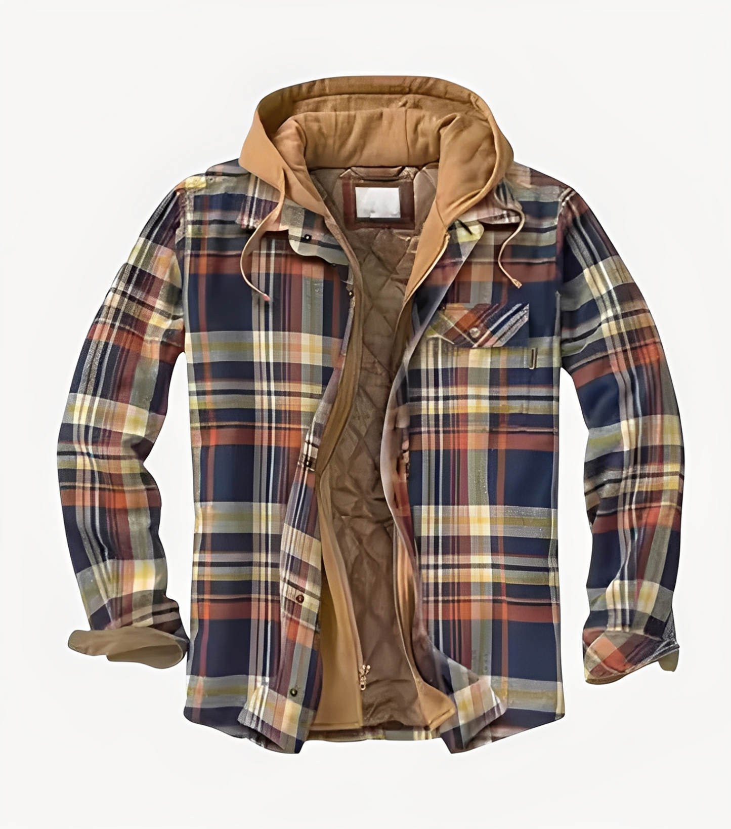 Reveur - Checked jacket with hood for men