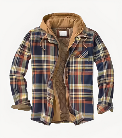 Reveur - Checked jacket with hood for men