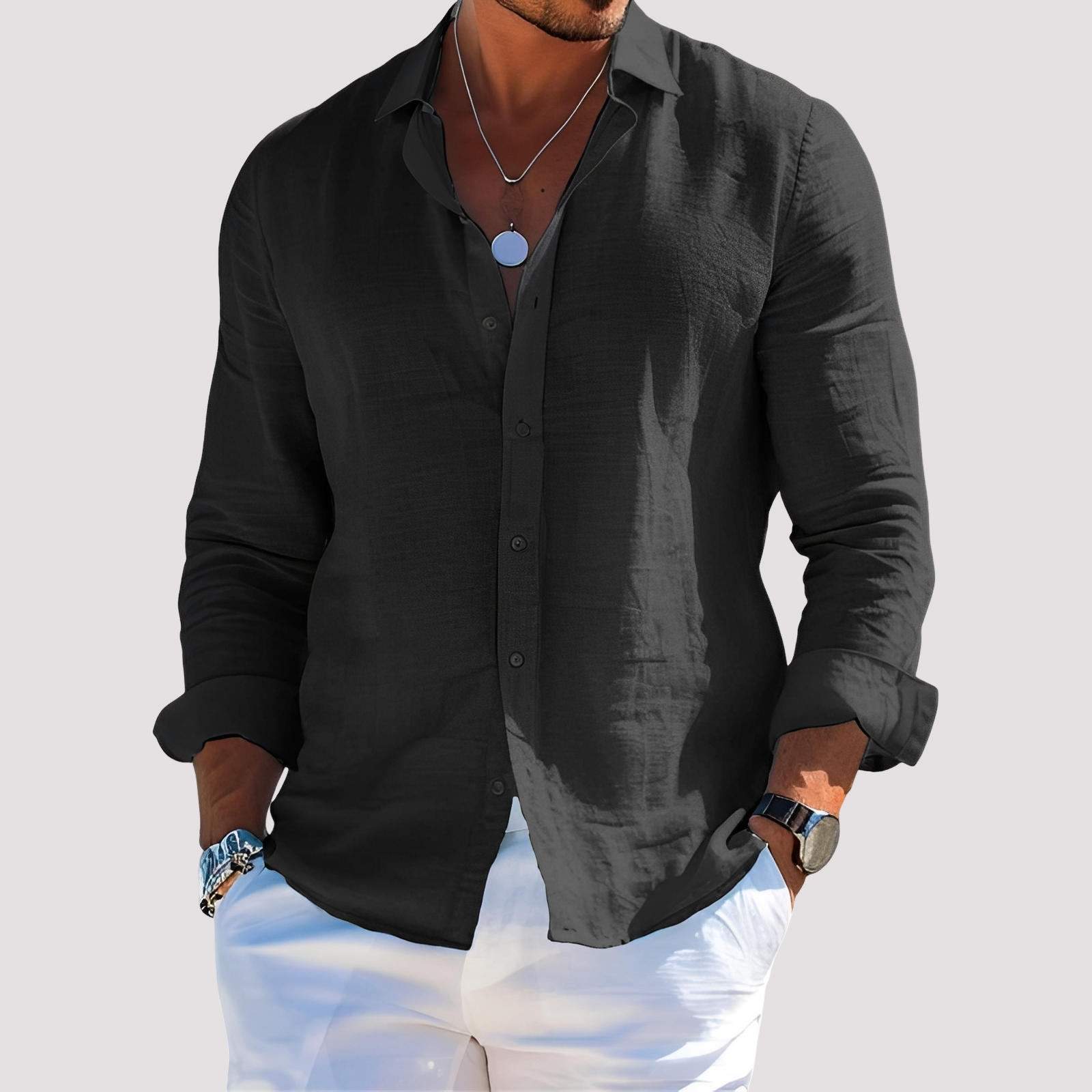 Dale – Chemise à manches longues pour hommes – Décontracté et décontracté