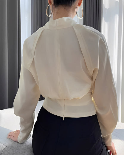 Annora - Belle chemise en satin à manches longues pour femmes