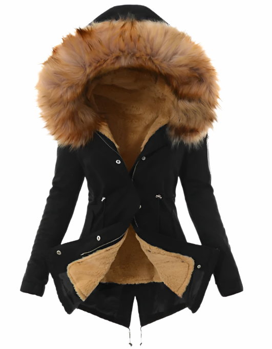 Ines - parka femme avec fausse fourrure