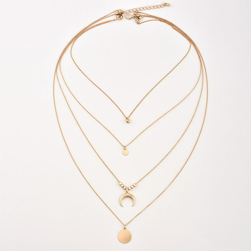 Collier Boho de lune multicouche