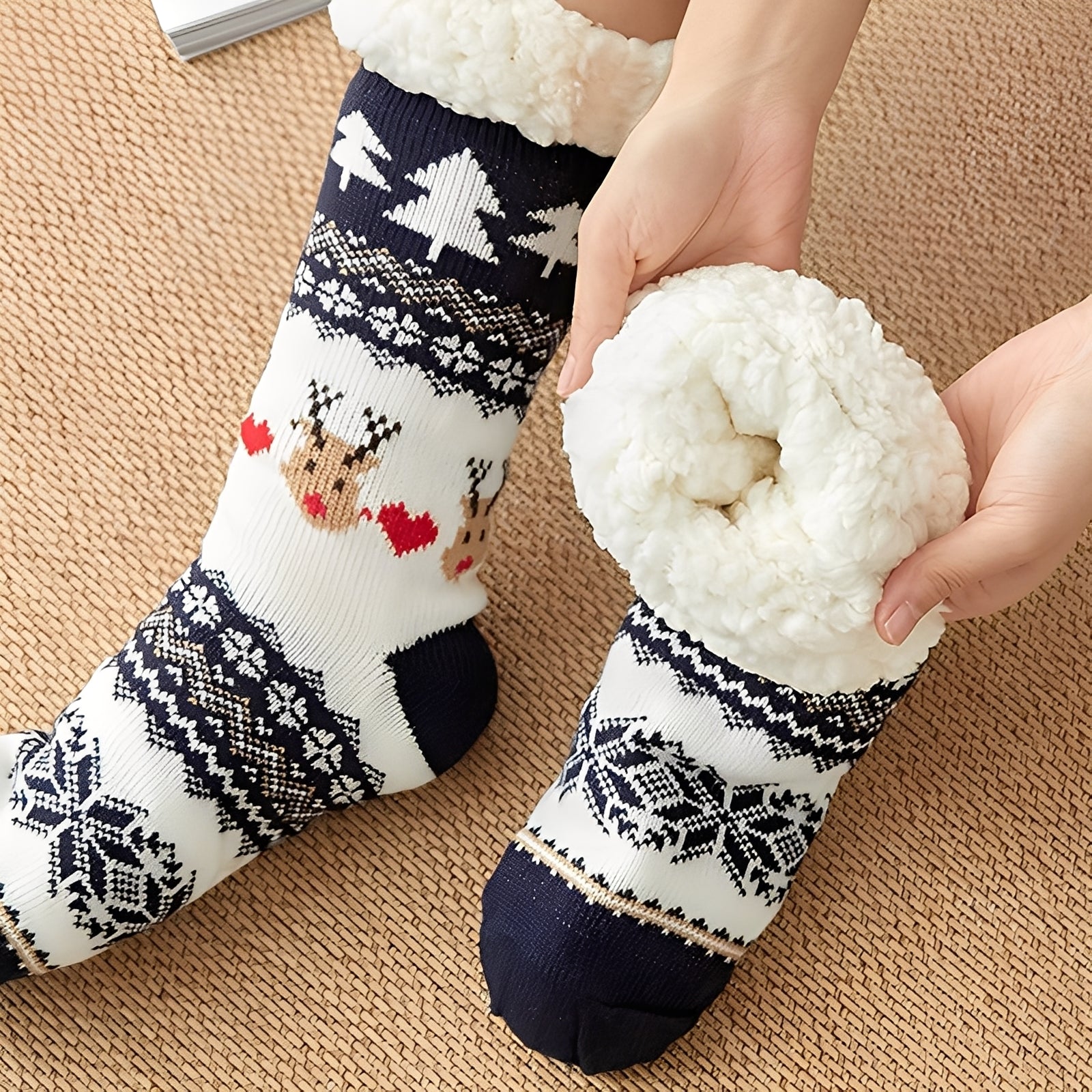 Kassia - Chaussettes chaudes de Noël pour femmes