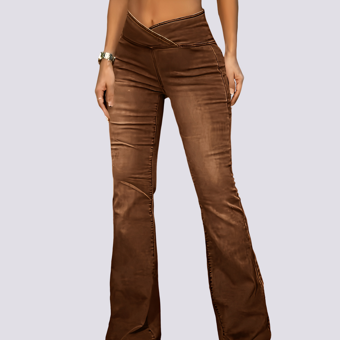Lexi - Pantalon évasé en denim élégant